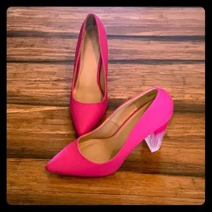 Hot Pink Charlotte Russe Block Heels Pumps